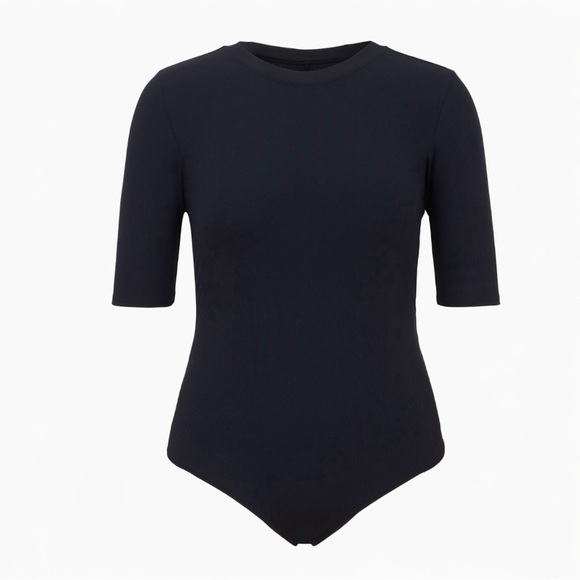 SPANX Suit Yourself Rib-Knit Short Sleeve Crewneck Bodysuit Size Small NEW - Picture 8 of 11